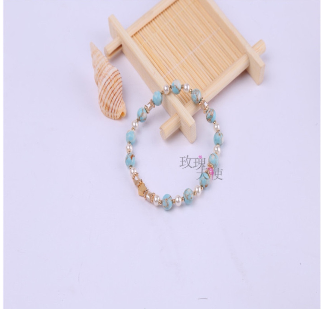 A beautiful natural stone crystal bracelet for fashionable ladies, a new and popular Korean version bestseller Specification image