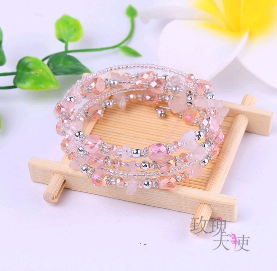 A popular Korean-style natural stone multi-ring bracelet undefined