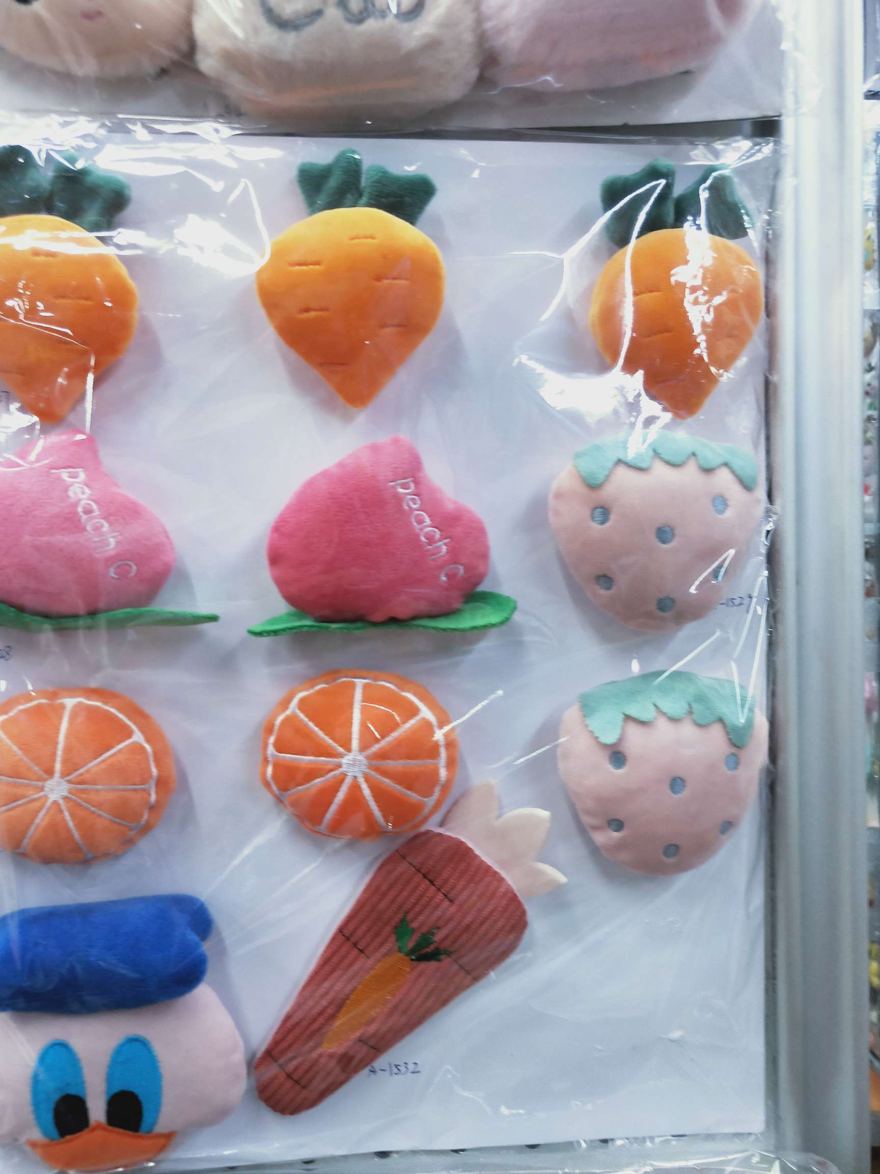 Strawberries, Radishes, Peaches, Oranges,