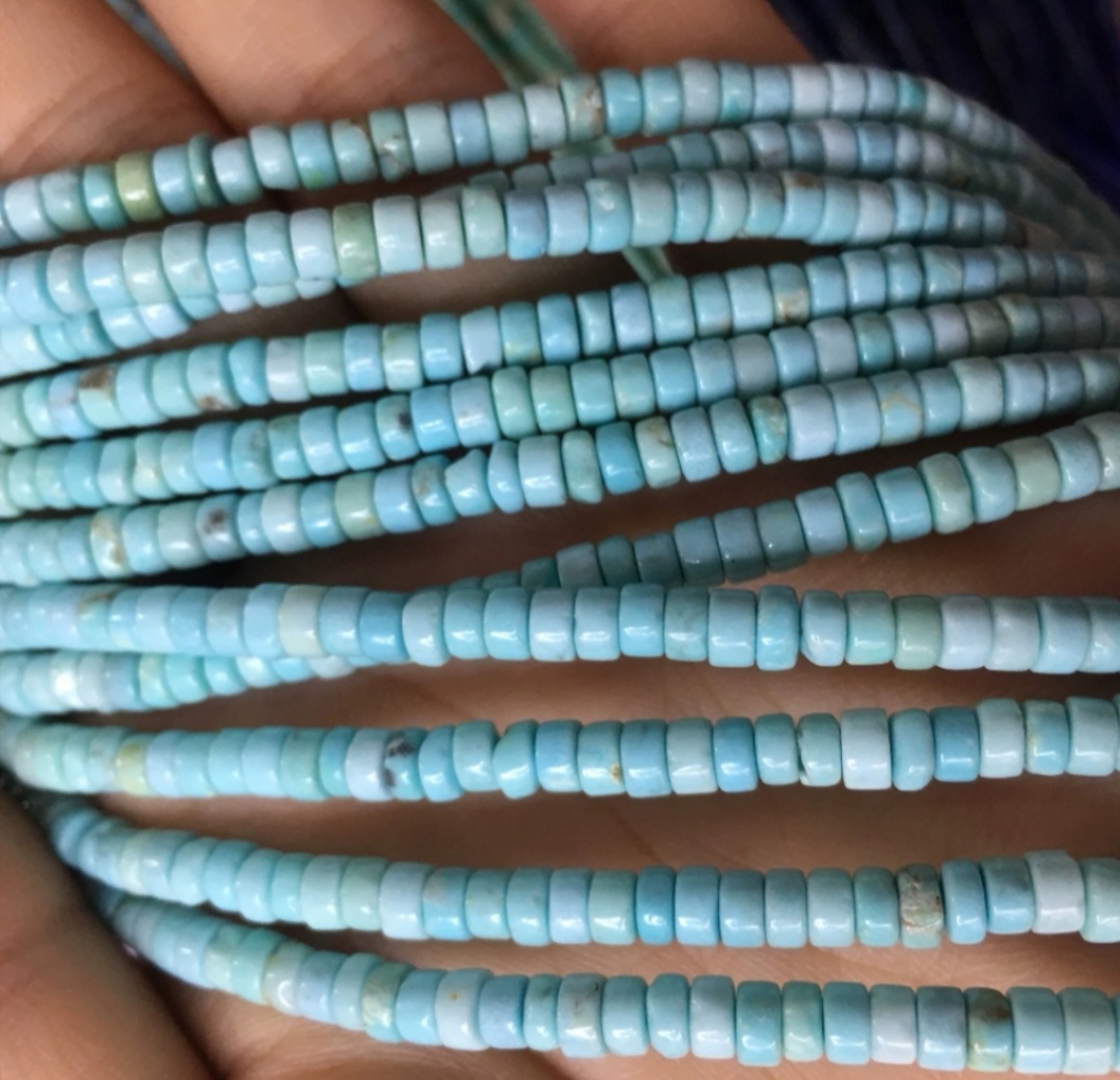 Natural 3-4mm bucket beads of turquoise, green agate, red agate, lapis lazuli, tiger's eye, black agate loose beads long chain DIY undefined