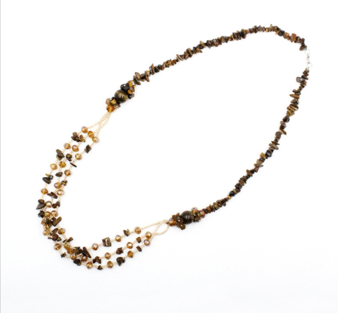 Wholesale of new European and American exaggerated long accessory chain hand-woven fresh and fashionable beaded necklaces undefined