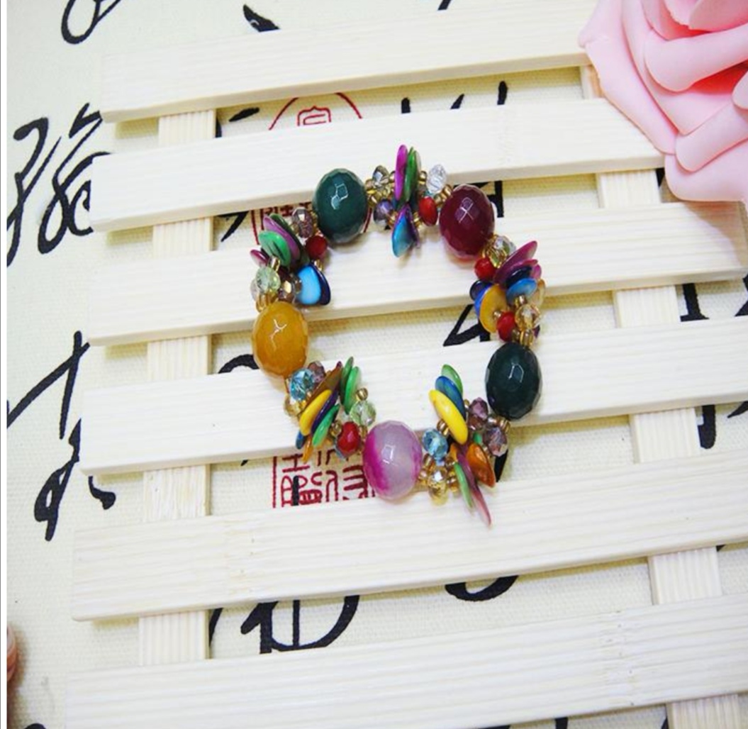 Original Korean-style fashionable agate shell crystal bracelet Application Scenario