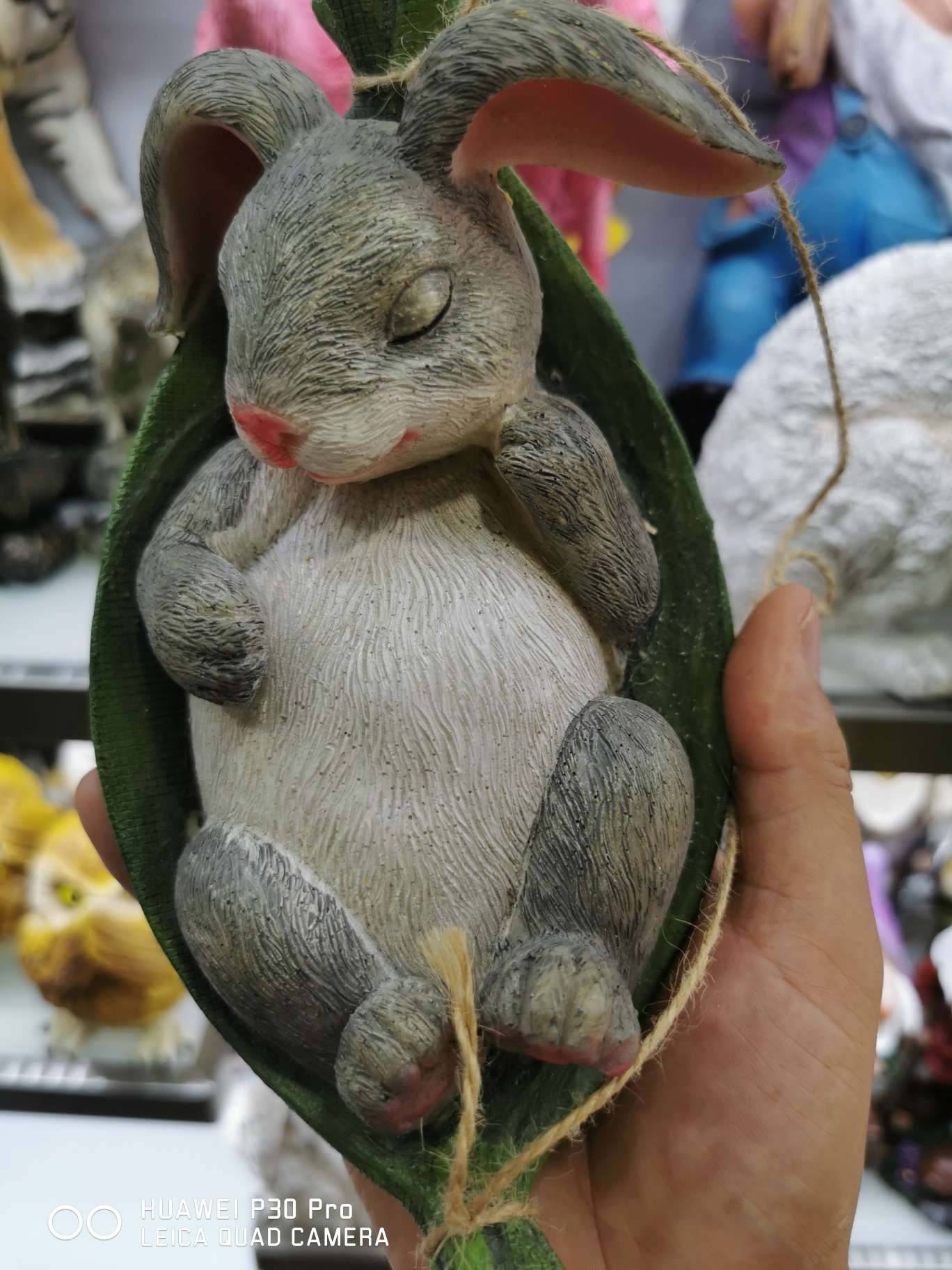 一叶孤舟，睡眠兔！！！家居摆件细节图