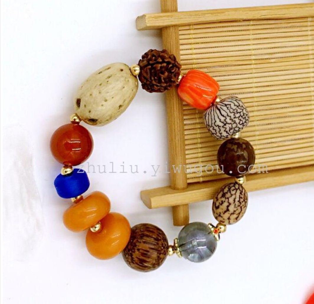 The latest natural multi-treasure Bodhi seed agate diamond bracelet and Buddhist prayer bead bracelet Application Scenario