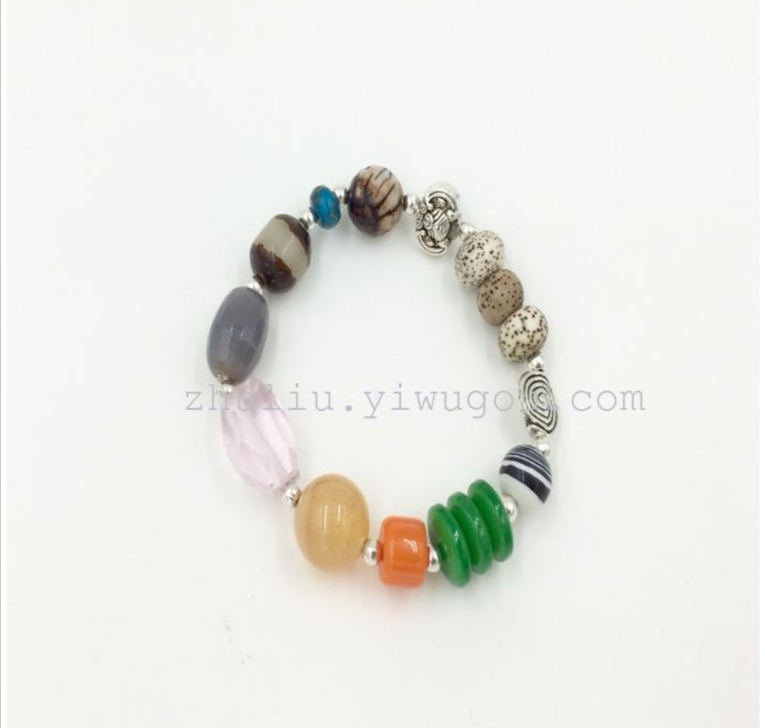 Rose Angel Handmade natural multi-treasure Bodhi Seed bracelet and Buddhist prayer beads bracelet, elegant and fashionable details Picture