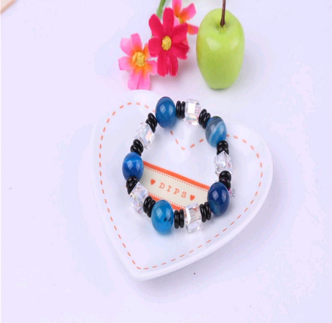 Rose Angel Natural Agate Crystal Square Bracelet Korean version Women's DIY accessory undefined