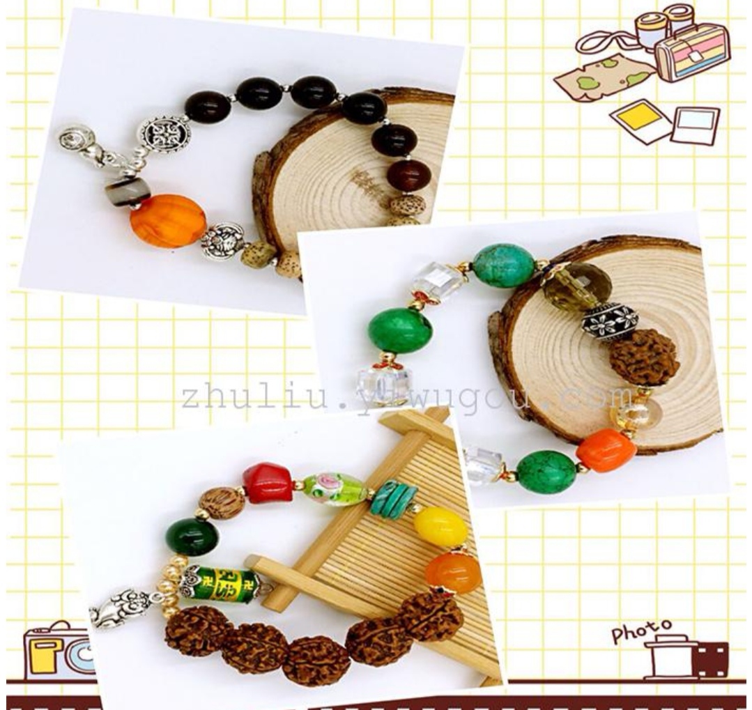 The latest natural multi-treasure Bodhi seed agate diamond bracelet and Buddhist prayer bead bracelet undefined