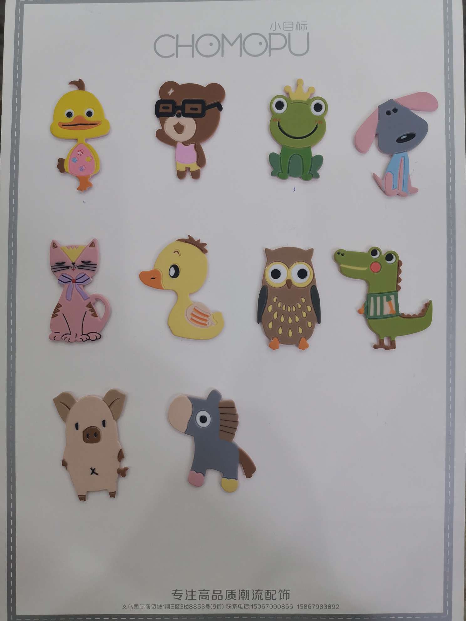 DIY popular acrylic jewelry accessories with small cartoons