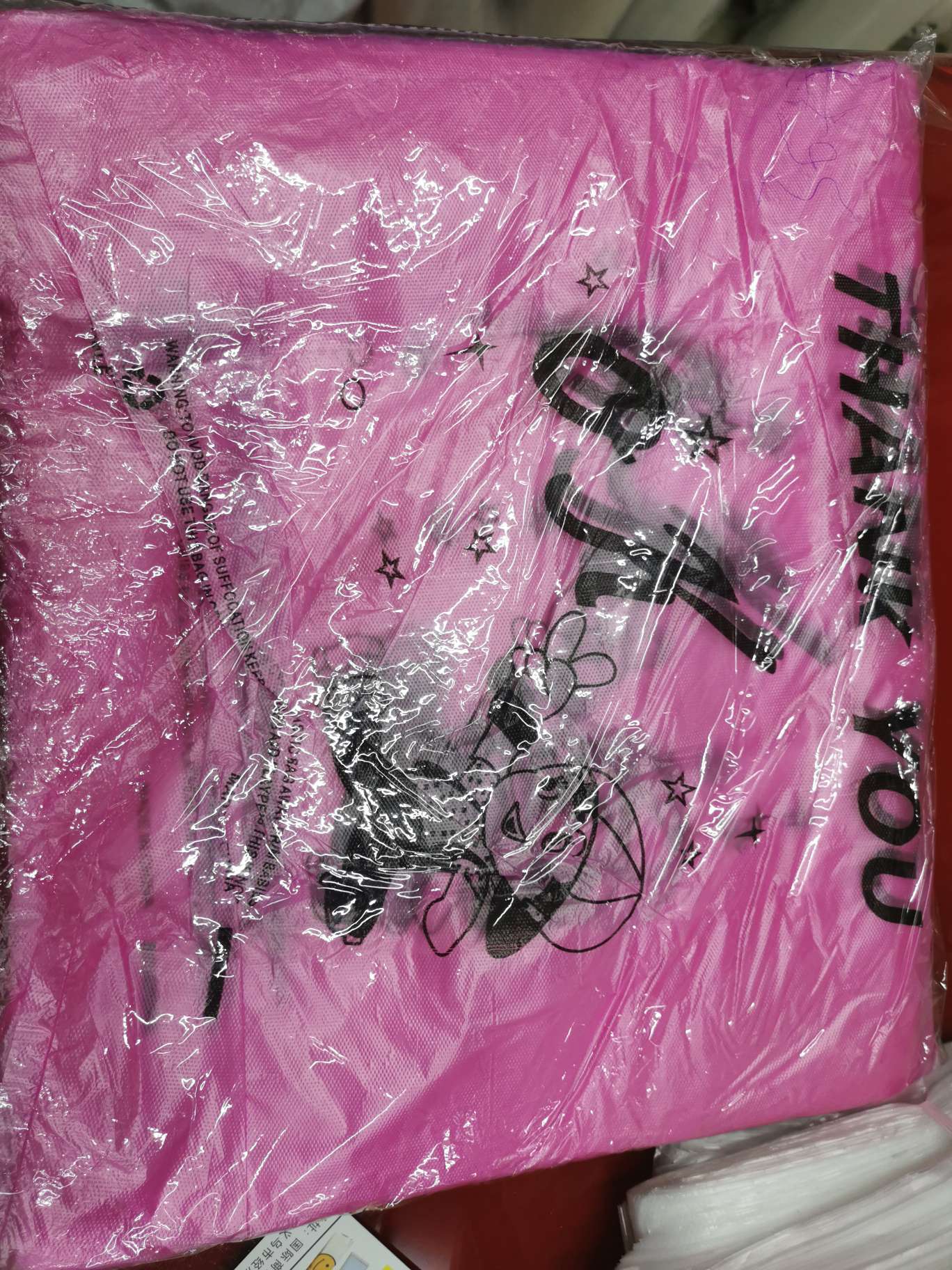 Pink ok vest bag, thickened pink bag details Picture