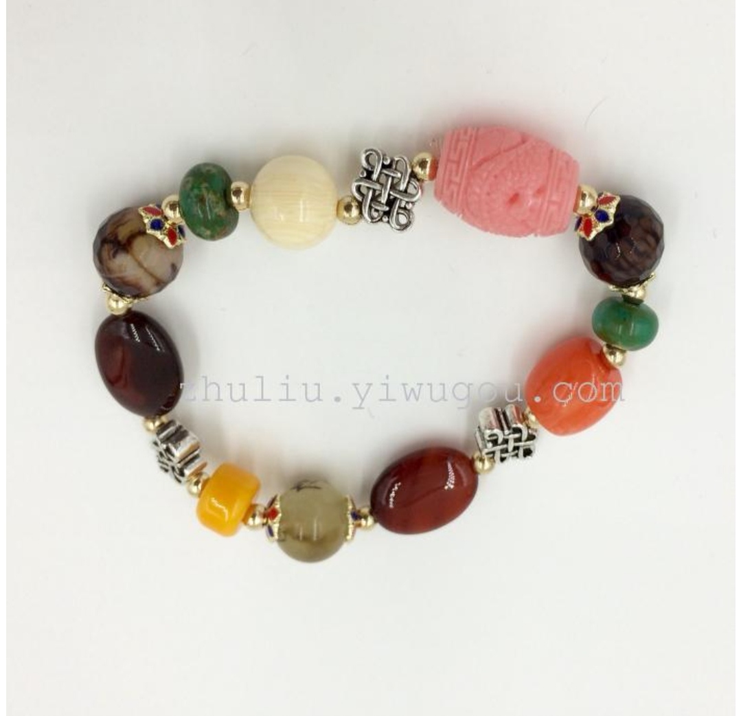 Rose Angel Handmade natural multi-treasure Bodhi Seed bracelet and Buddhist prayer beads bracelet, elegant and fashionable