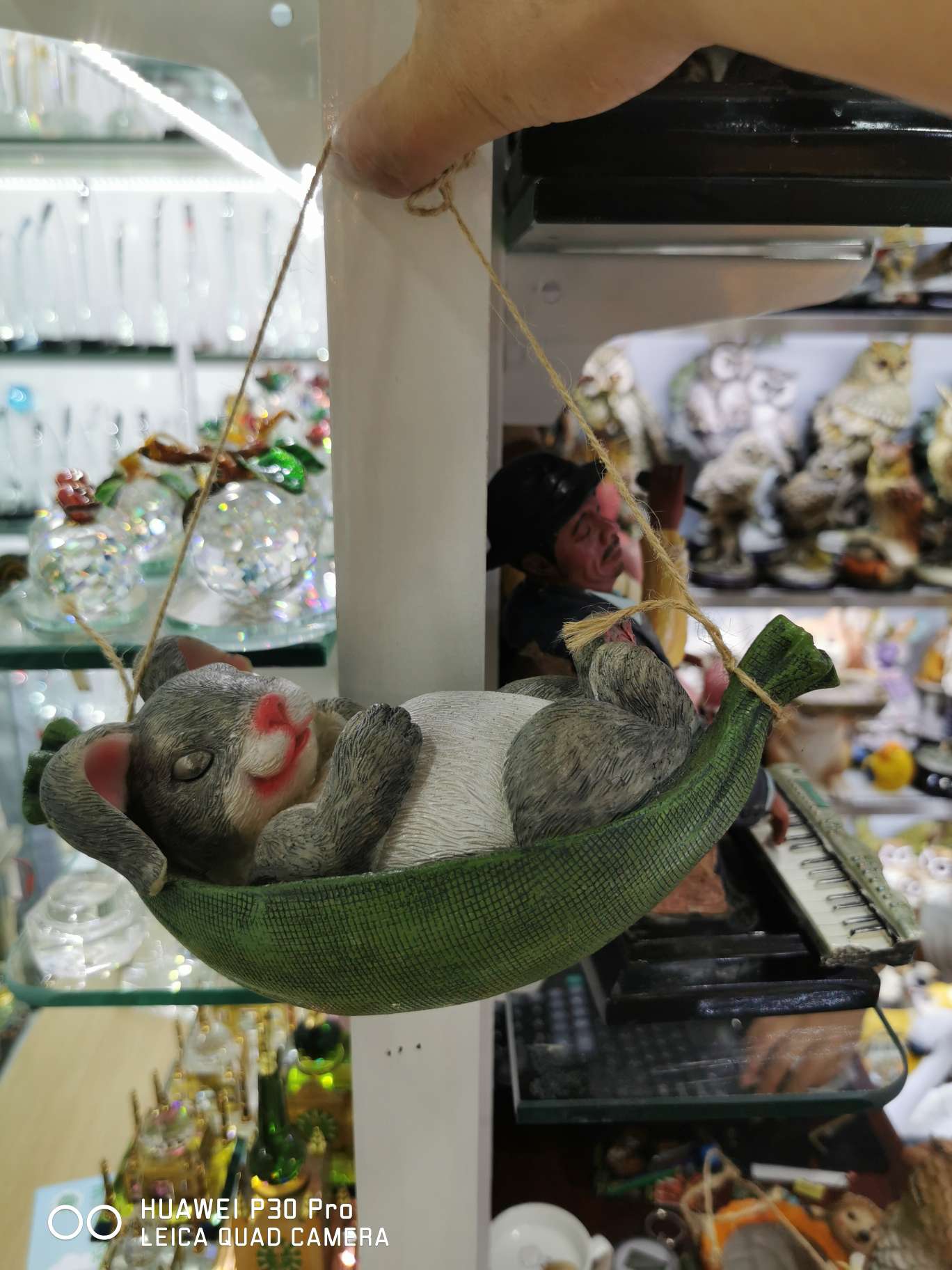 一叶孤舟，睡眠兔！！！家居摆件白底实物图