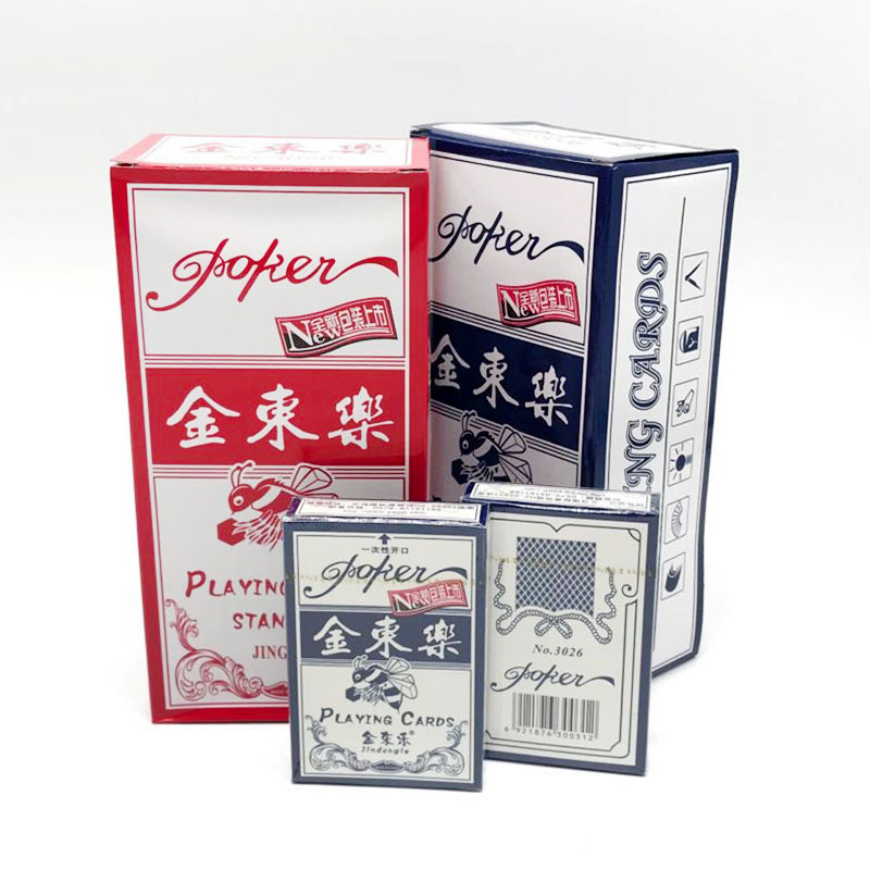 Paper playing cards Jin Dongle 3026 Sun paper red blue entertainment paper playing cards cross-border supply Jin Dongle manufacturers direct sales