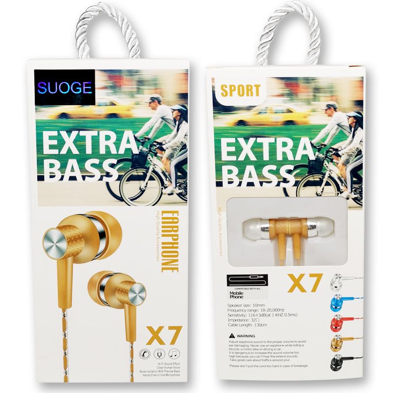 The X7 mobile phone headphones come with a microphone Item Picture