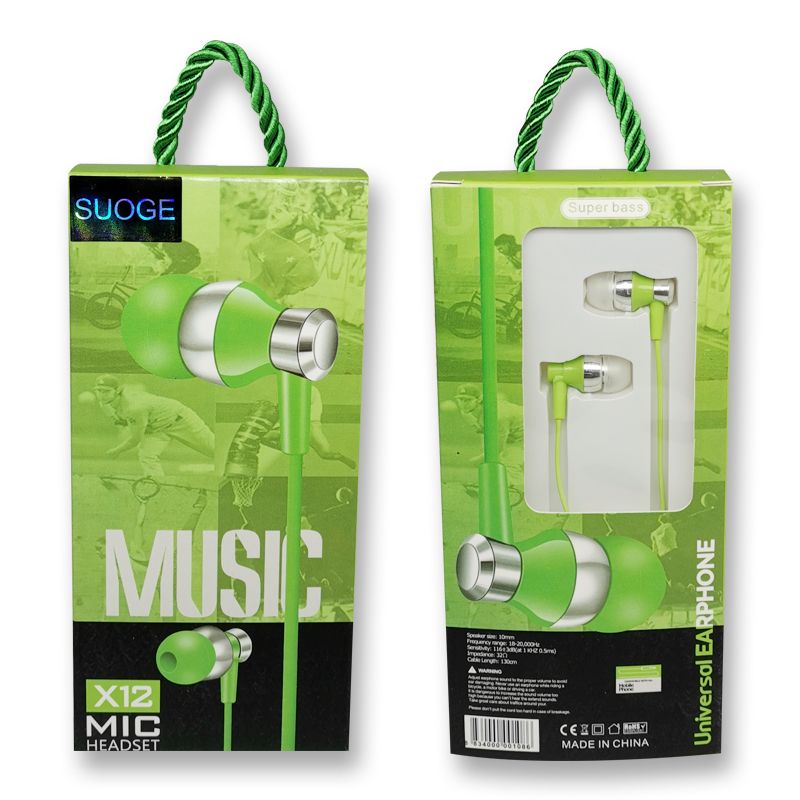 X12 phone headphone with microphone Item Picture