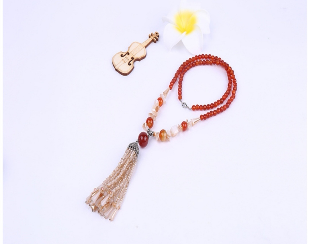 قلادة كريستال متنوعة من اللورات التي تختلط بسلاسل أزياء هوائية، سلسة من البلورات من سلسلة بلورات details Picture