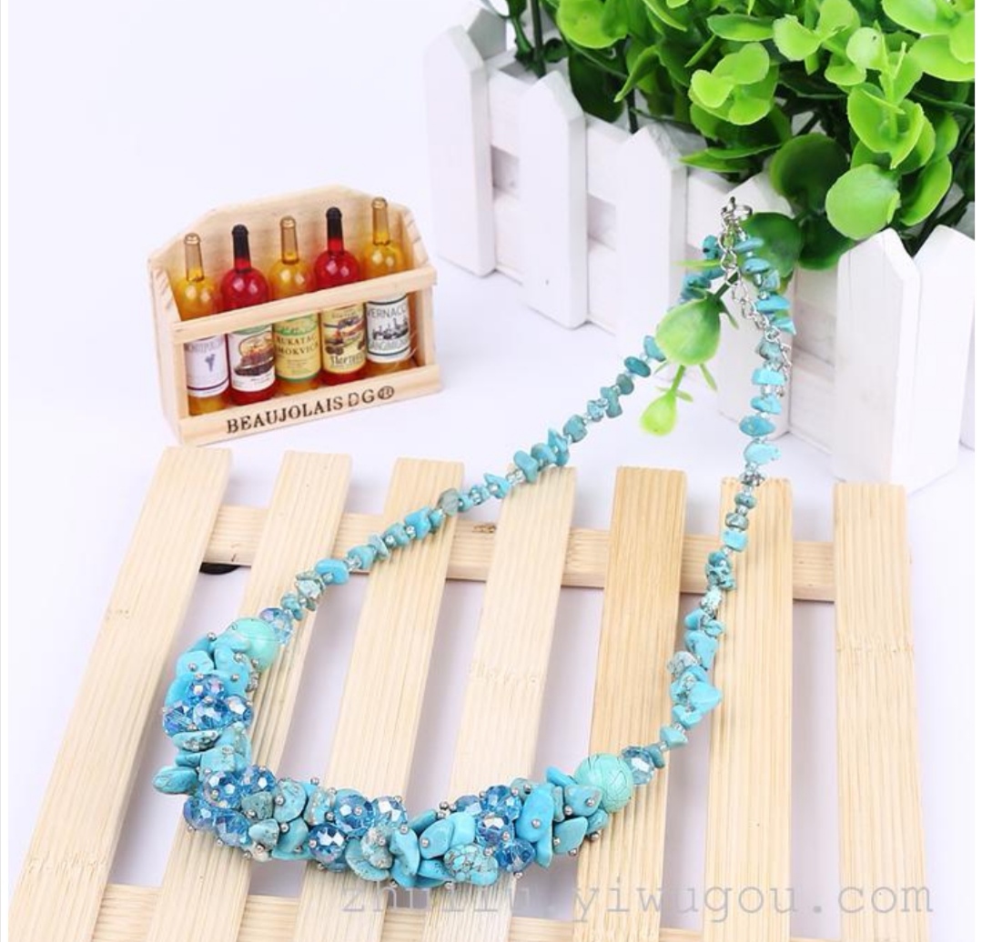 Rose Angel Handmade Fashion Natural crushed stone agate crystal necklace collarbone chain undefined
