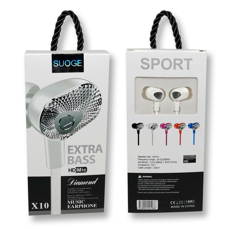 The X10 mobile phone headphones come with a microphone Item Picture