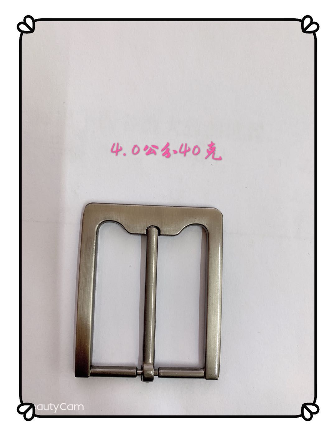 4.0cm sand black brushed pin buckle double-sided dual-purpose buckle