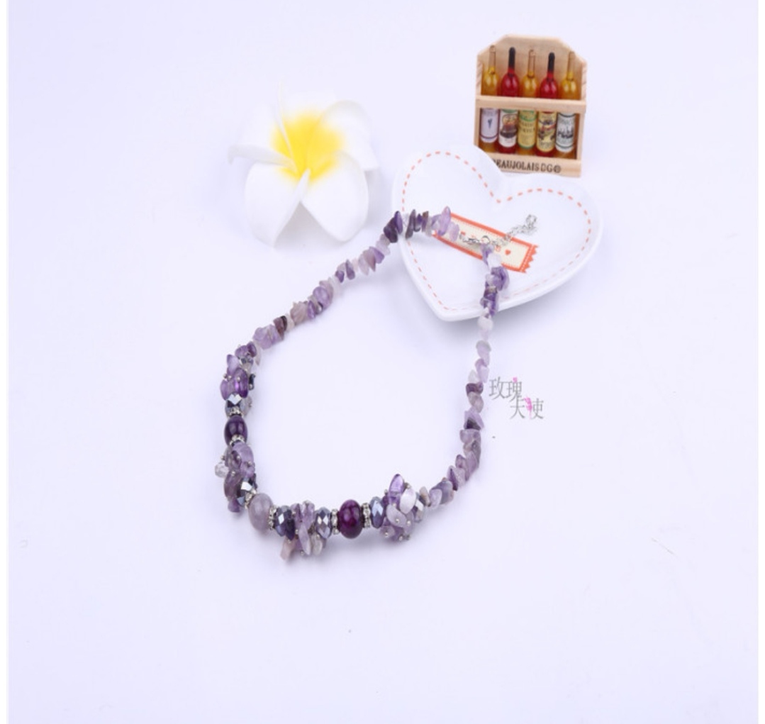 New European and American style luxurious crystal short chain, versatile and personalized long sweater chain collarbone chain