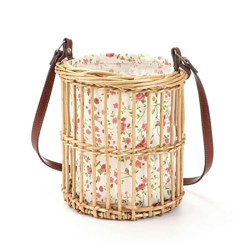 藤编圆形挂花篮详情图6