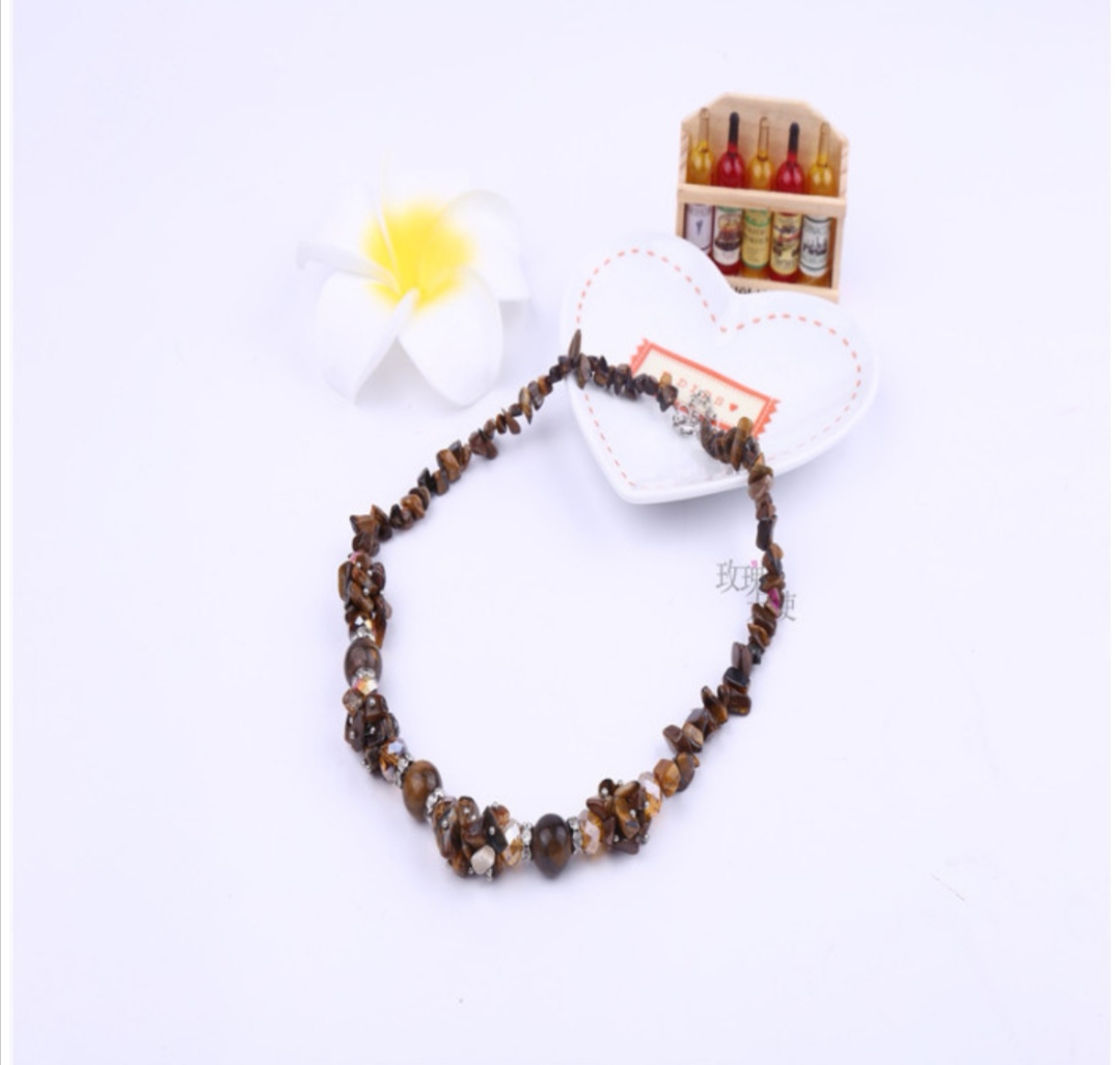 New European and American style luxurious crystal short chain, versatile and personalized long sweater chain collarbone chain undefined