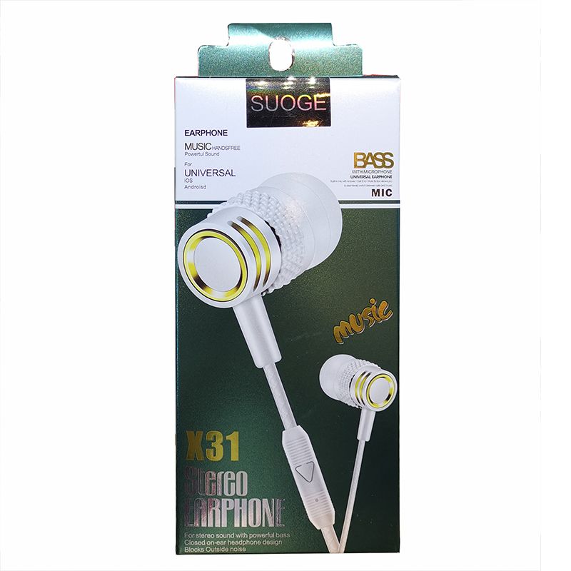 The X31 mobile phone headphones come with a microphone undefined