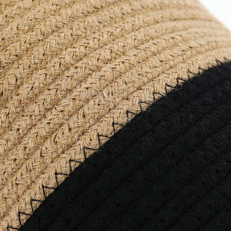 棉麻绳收纳套二白底实物图