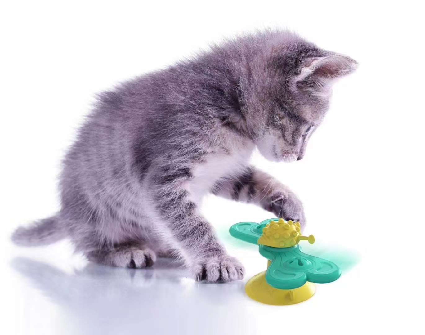 【现货发售！！！】，转转风车猫玩具的蝴蝶款，取消了原有的发光球设计，增加了一粒高含量的猫薄荷球。全新的原创设计详情图9
