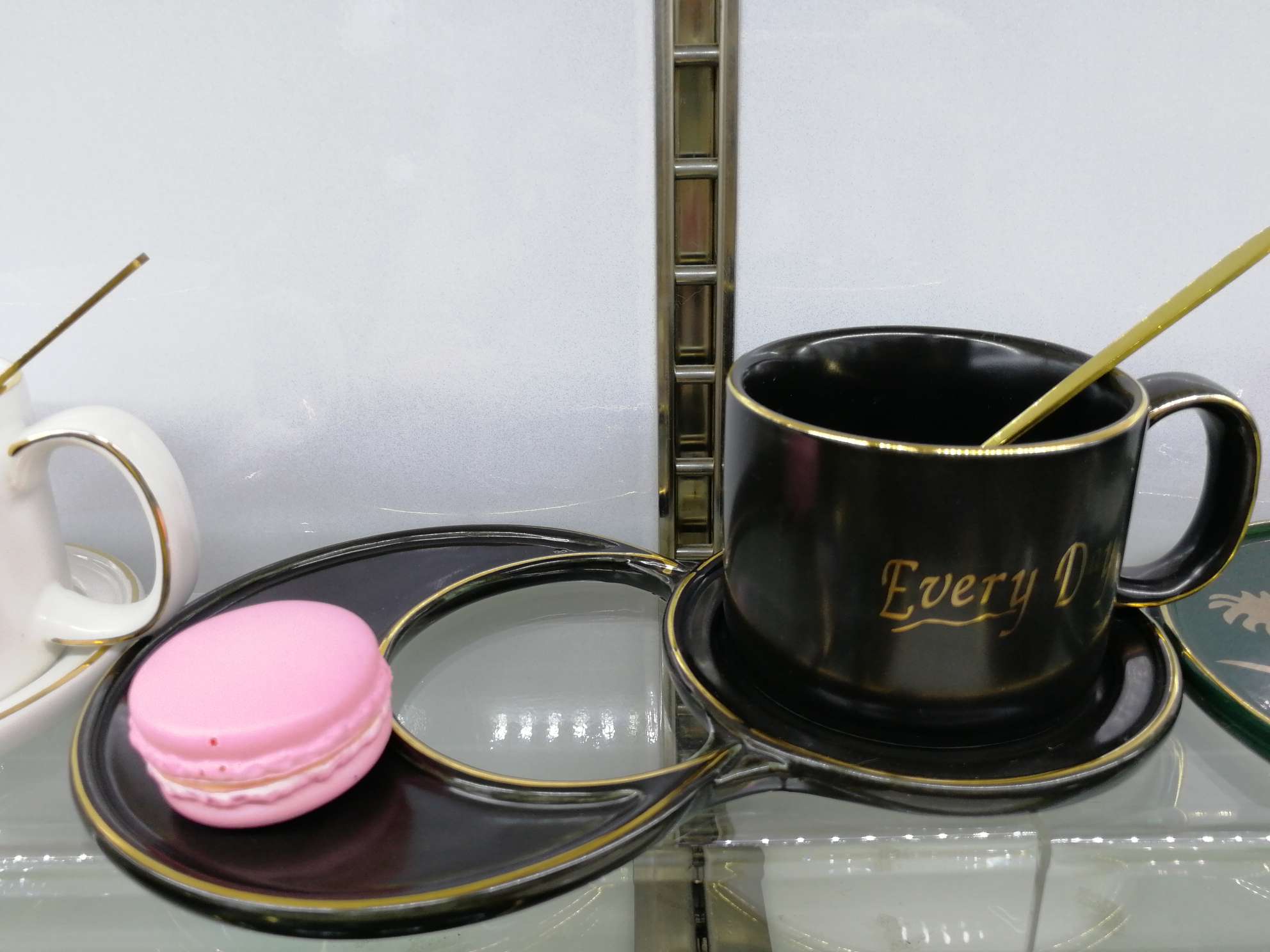 The moon 🌙 large creative fashion ceramic coffee cup of dish Specification drawing