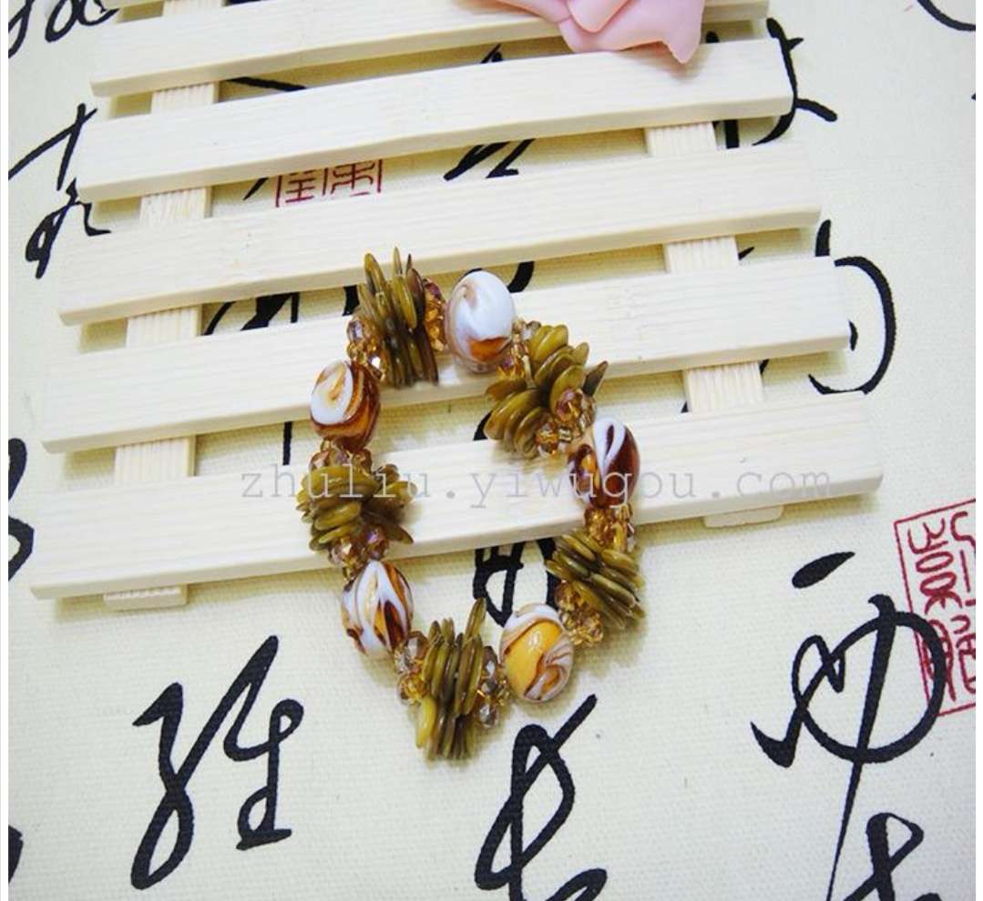 Original Korean-style fashionable shell crystal bracelet and glass women's bracelet gift Specification image