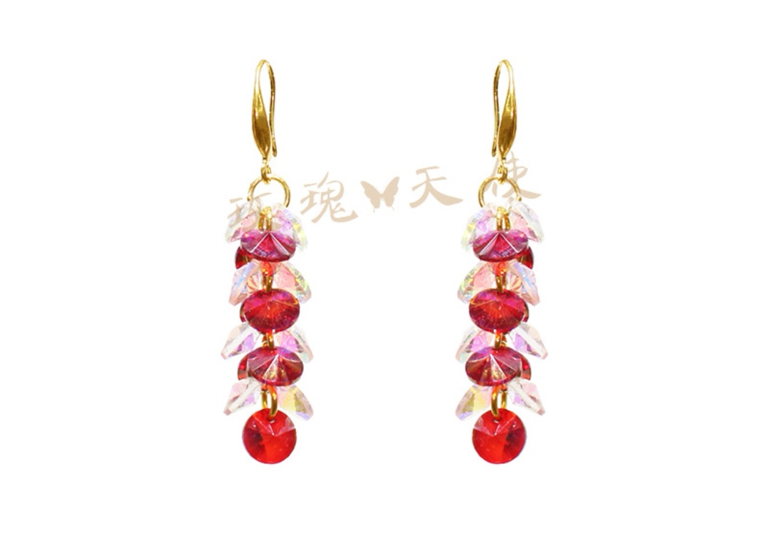 Wholesale of new high-end natural crystal earrings, crystal earrings, women's fashionable earrings, and multi-color crystal earrings Application Scenario