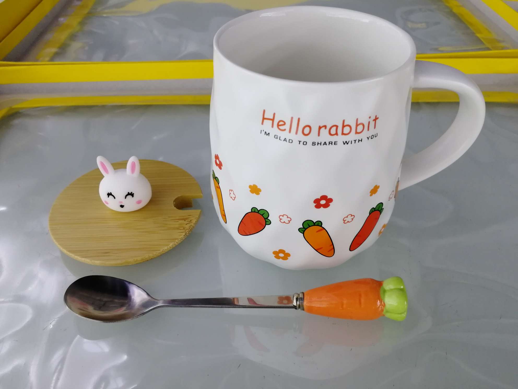 Creative cute bump radish rabbit cup thumbnail
