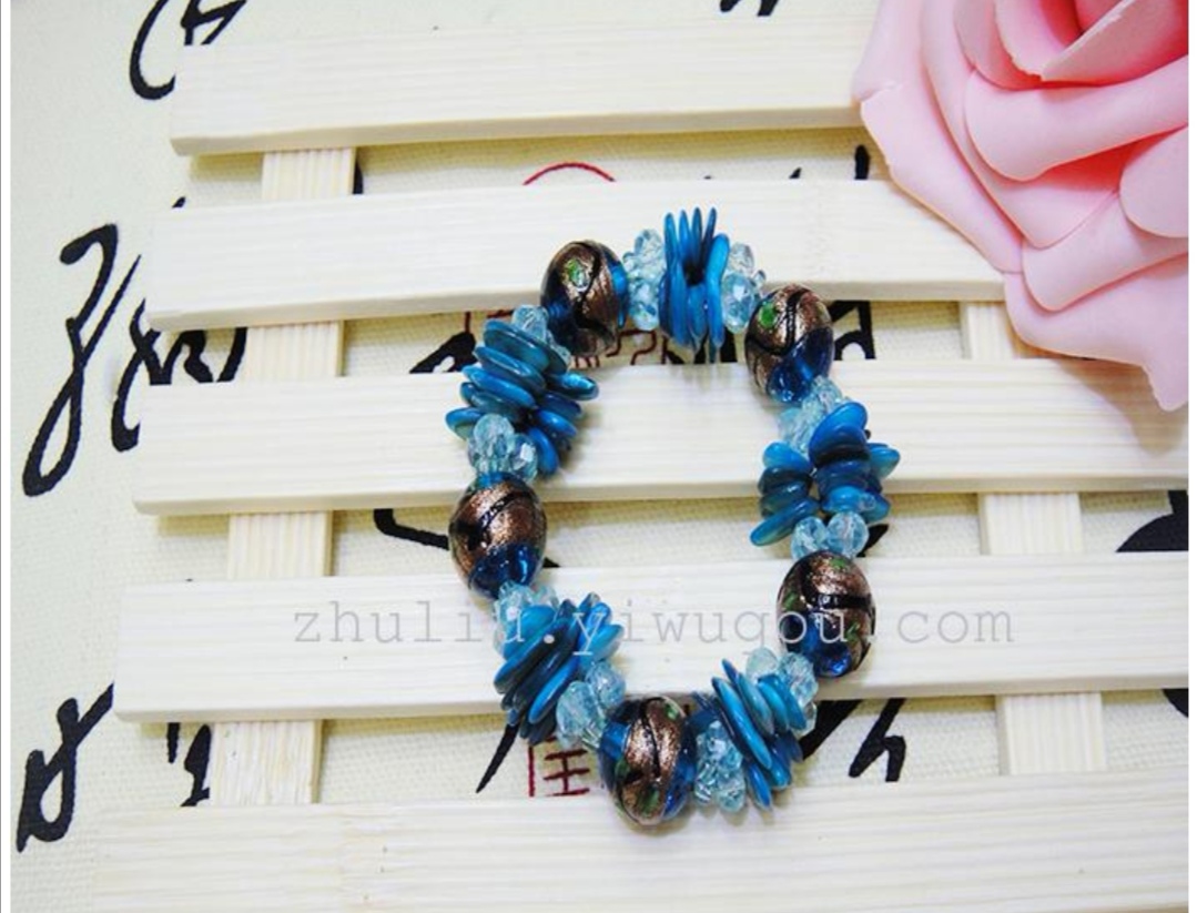 Original Korean-style fashionable shell crystal bracelet and glass women's bracelet gift details Picture