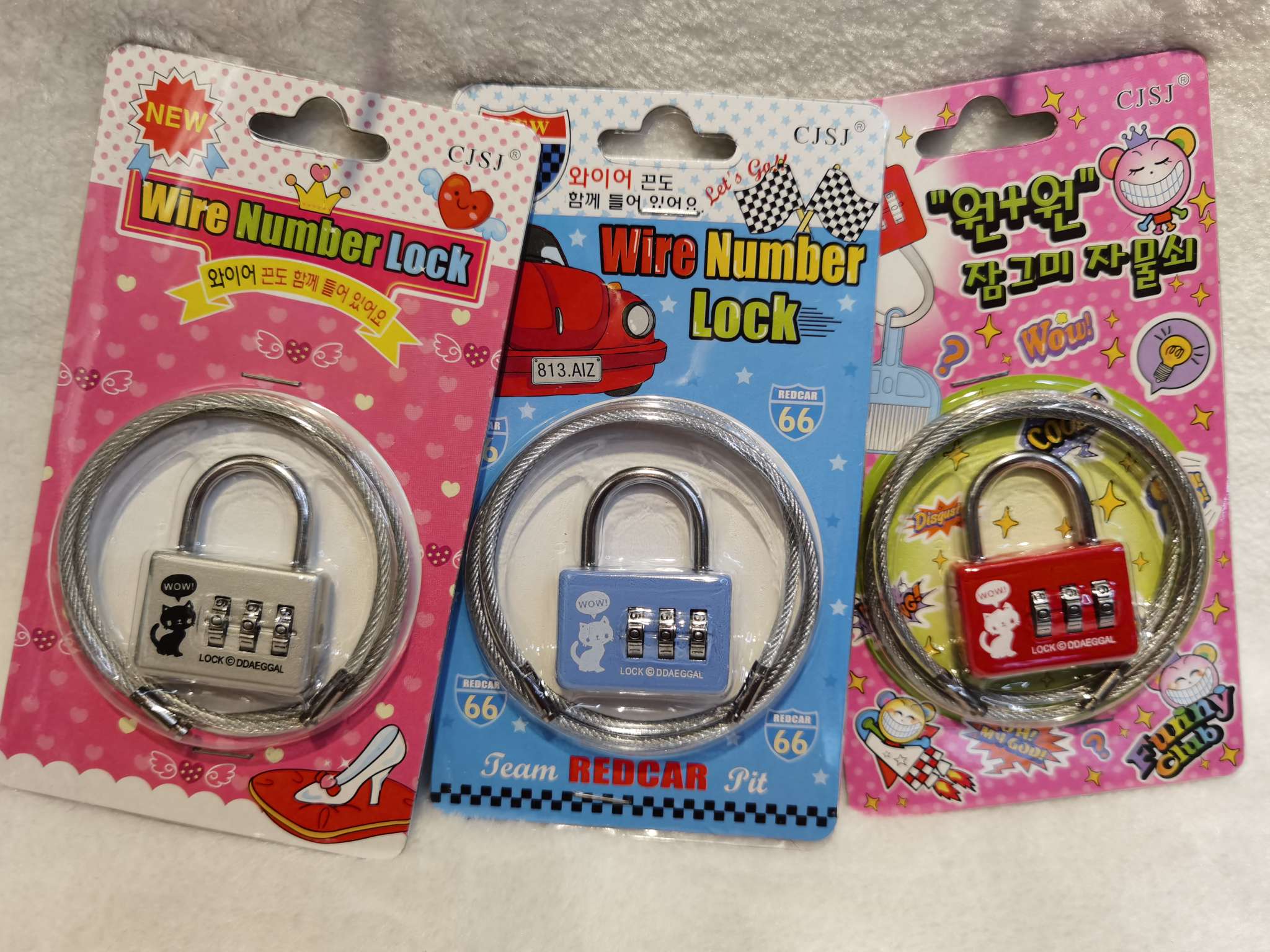 CH-20A cartoon combination lock steel wire lock Specification image