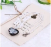 Rose Angel Crystal necklace, women's glass heart necklace, sweet decoration, collarbone chain, short style undefined