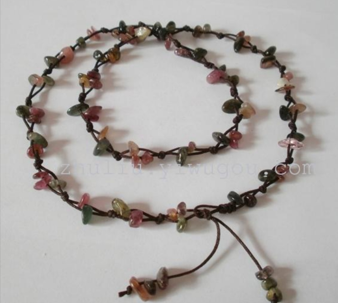 Tourmaline knot necklace Item Picture