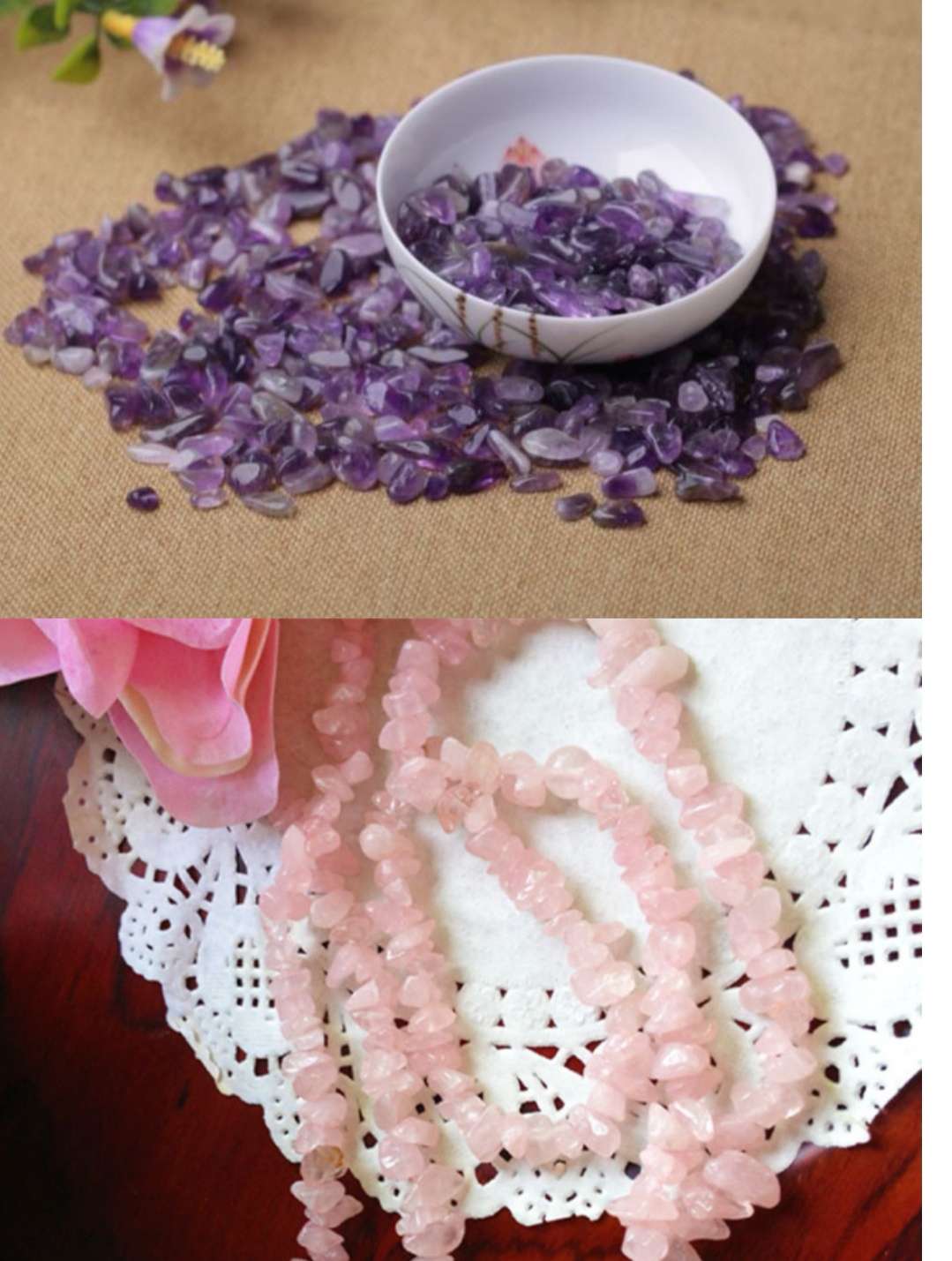 Wholesale of diy jewelry accessories made of natural crushed stone beads and crushed stone necklace materials undefined
