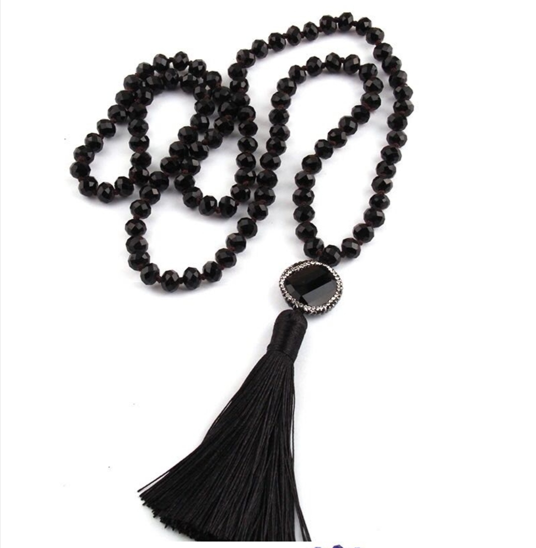 Versatile turquoise sweater chain, long spring and summer ethnic style necklace, women's clothing accessory undefined