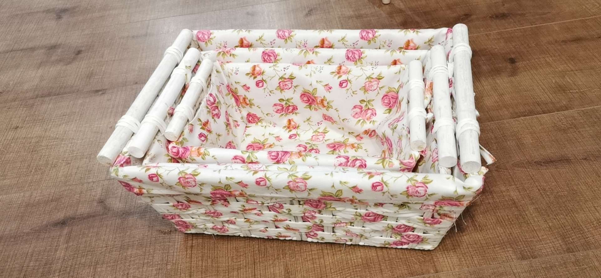 收纳篮/收纳/收纳盒/塑料篮子PP料编织带/置物筐产品图