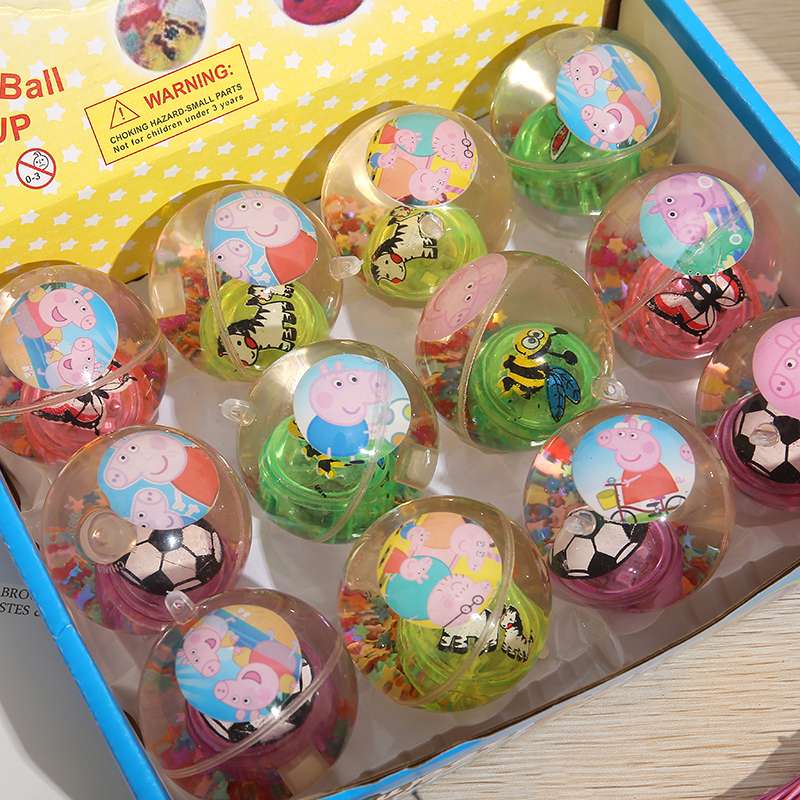 Street stalls are selling the popular Peppa Pig bouncy balls