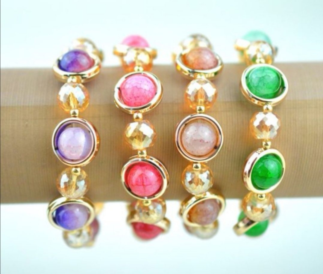 Rose Angel's best-selling new candy bracelet DIV crystal agate bracelet for women is available in multiple colors Specification image