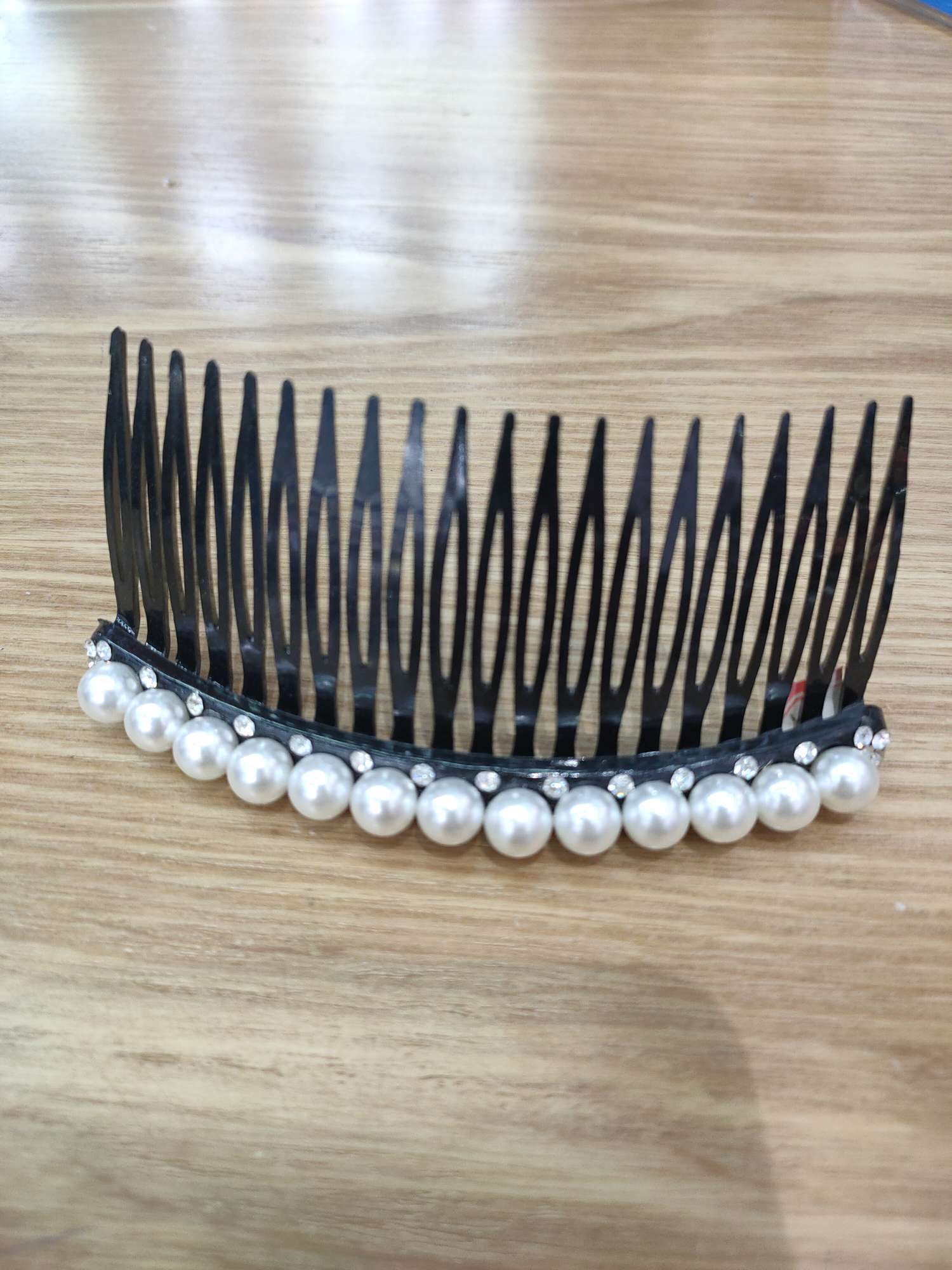 Korean Women's Hair Comb Hairpin Pearl White Fashion Hairpin Bangs Hairpin Does Not Hurt Hair Headwear Specification drawing
