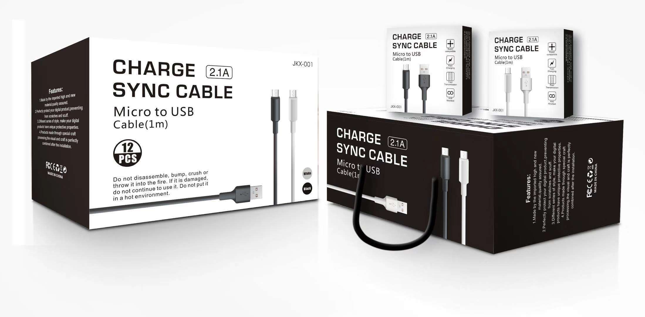 数据线3a白底实物图