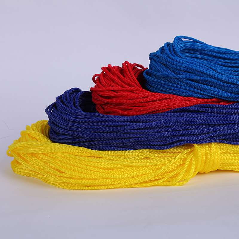 Factory Direct Sales 4Mm Black And White Pp Nylon Drawstring Polypropylene Wear-Resistant Binding With Gift Box Clothing Accessories