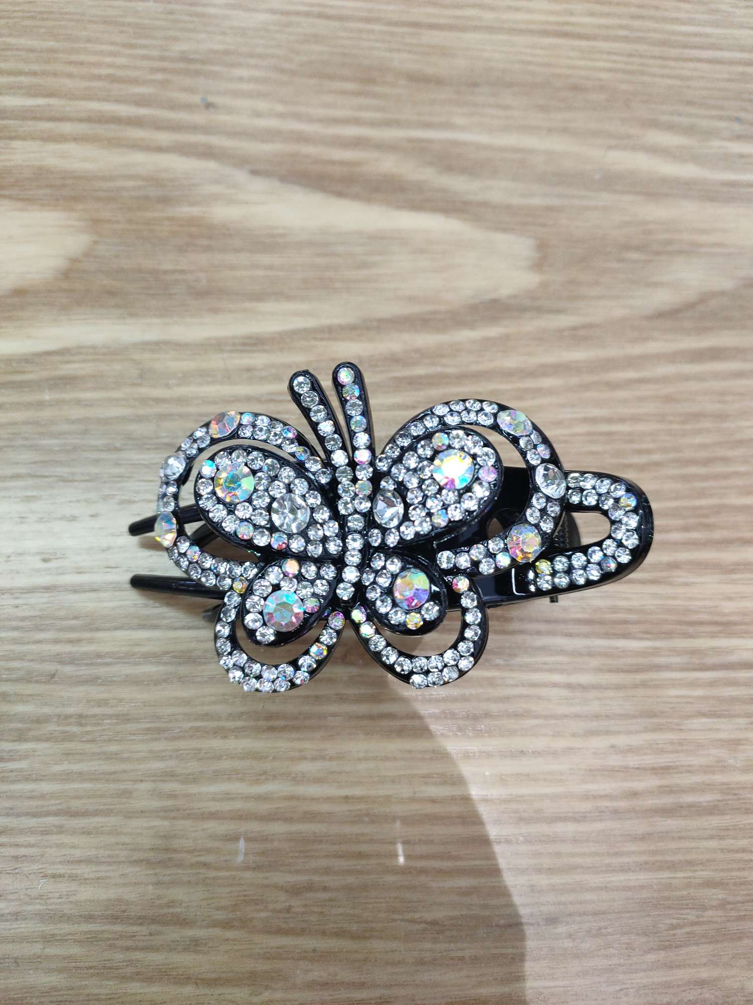 Fashionable Female Crystal Duck Clip Butterfly Flower Rhinestones Multi-Color Claws Net Red Ponytail Clip