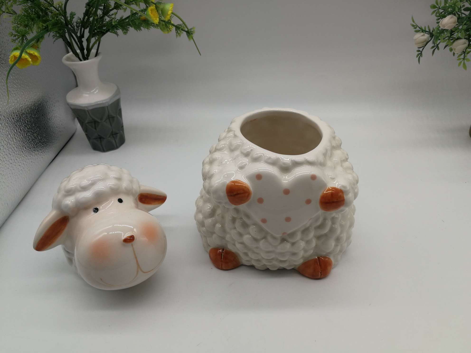 A cute little lamb family ornament undefined