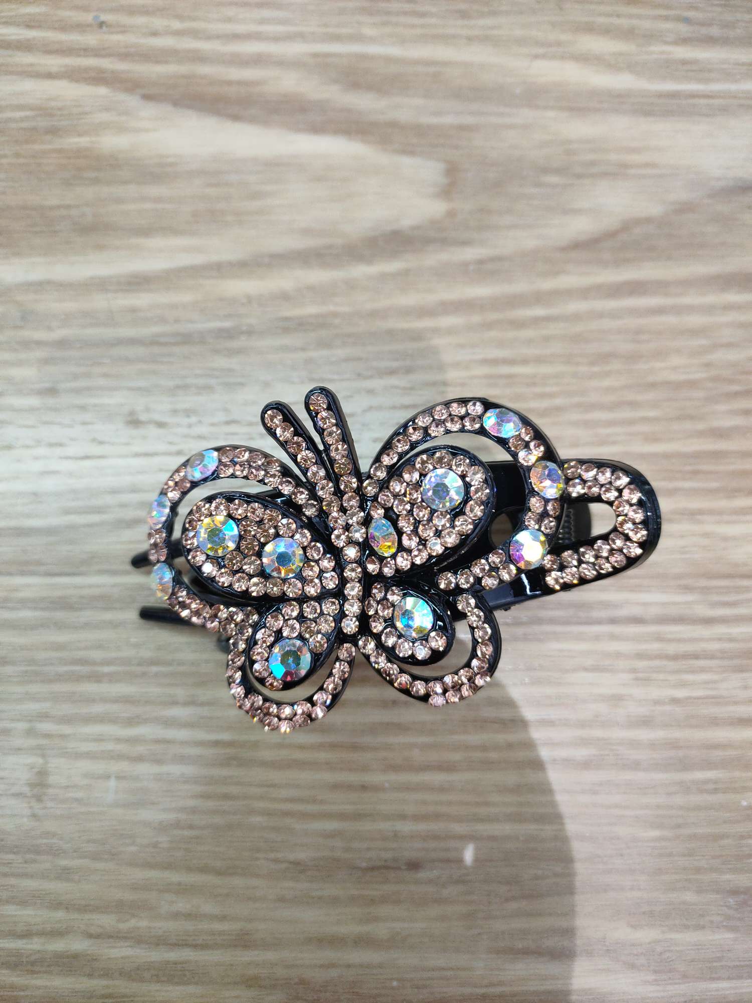 Fashionable Female Crystal Duck Clip Butterfly Flower Rhinestones Multi-Color Claws Net Red Ponytail Clip Specification drawing