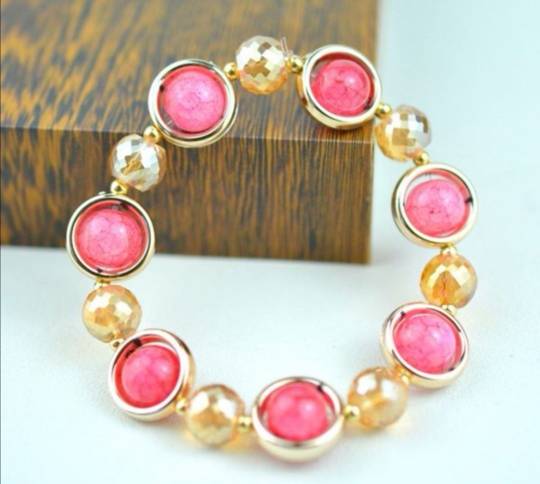 Rose Angel's best-selling new candy bracelet DIV crystal agate bracelet for women is available in multiple colors Application Scenario