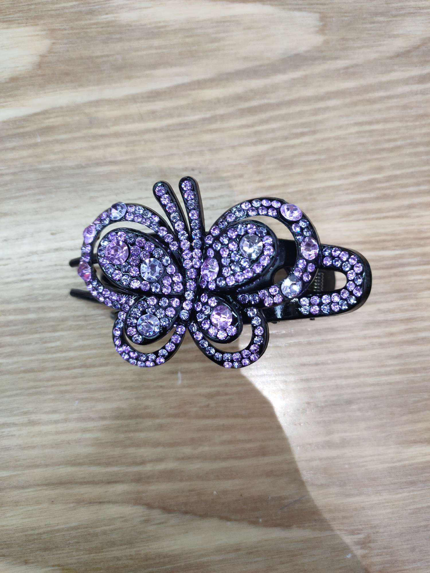 Fashionable Female Crystal Duck Clip Butterfly Flower Rhinestones Multi-Color Claws Net Red Ponytail Clip Item Picture