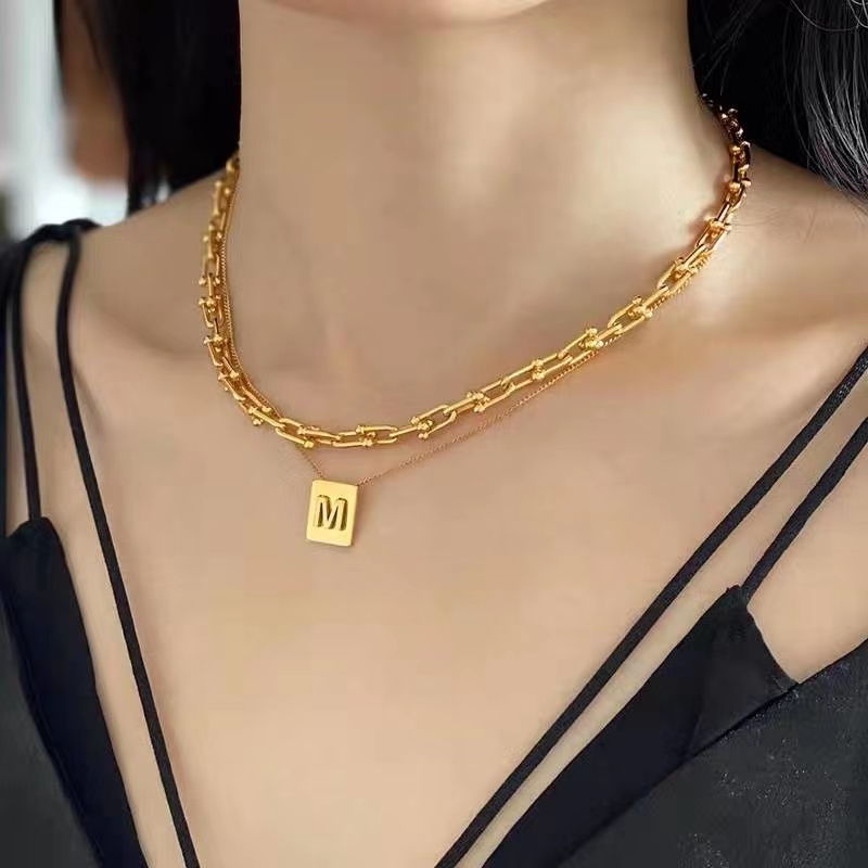 Popular Jewelry Accessories Explosion Recommended All Matching Jewelry Clothes All Matching Titanium Steel Necklace